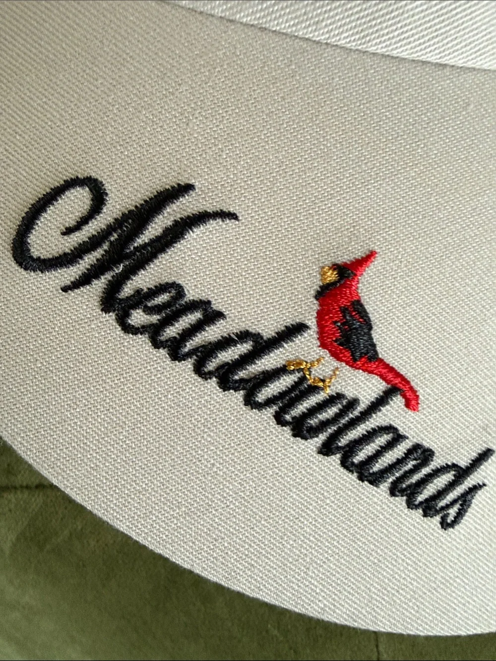 Meadowlands Embroidered Visor with Cardinal Logo
